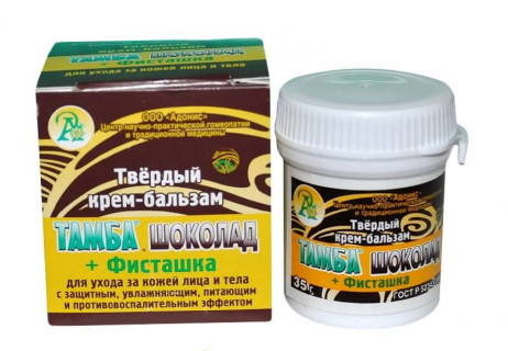 Твердый крем бальзам Тамба «Шоколад + Фисташка»