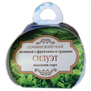 Сочинский зелёный чай с фруктами и травами "Силуэт" 40 гр