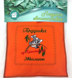 Подушка с вышивкой эвкалиптовая «Краснодар»