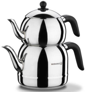 Набор чайников 1,1/2,5 л. Retro Black Korkmaz