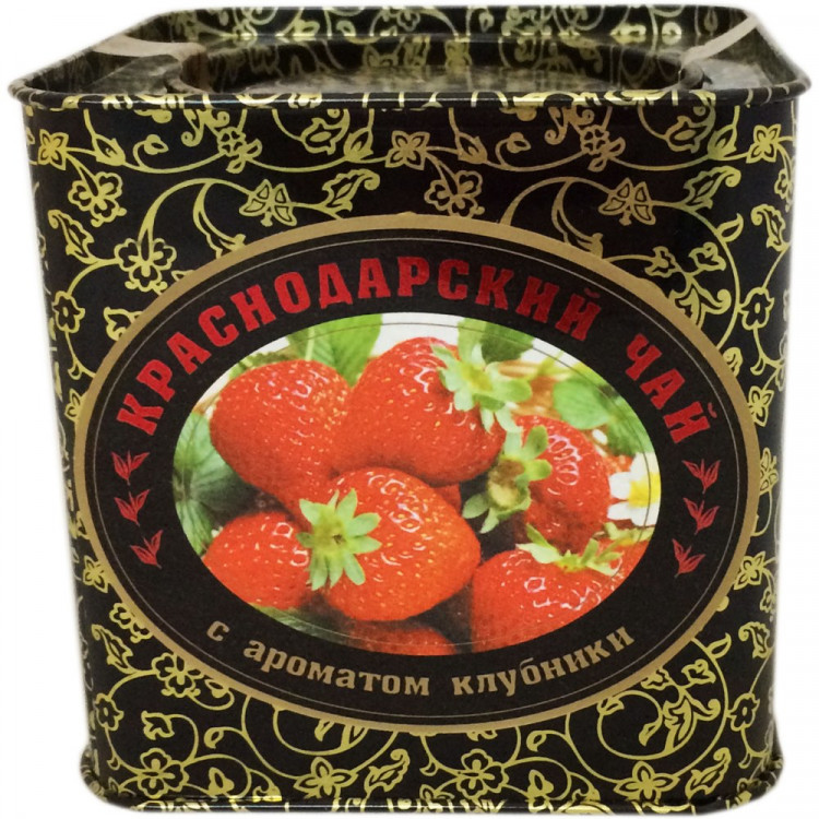 Краснодарский черный чай с клубникой «Баловень» 110 гр