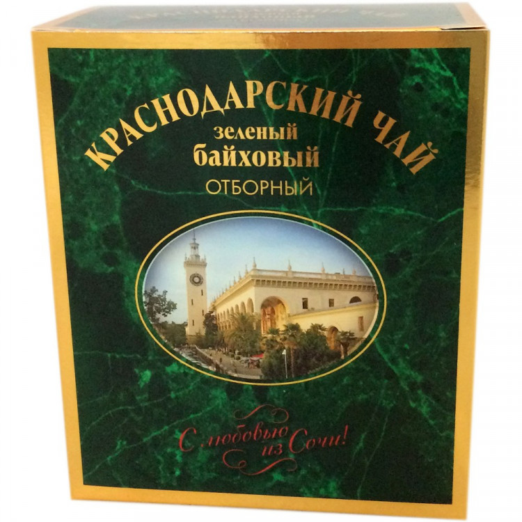 Краснодарский чай зелёный байховый отборный «Баловень» 100 гр