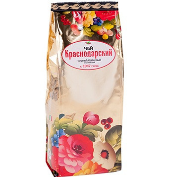 Чай чёрный экстра в/с «Краснодарский с 1947 г» 200 гр пакет золото