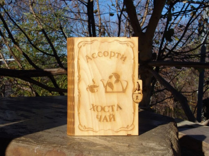 Хоста Чай Ассорти №3 в деревянной шкатулке (4 вида) 160 гр