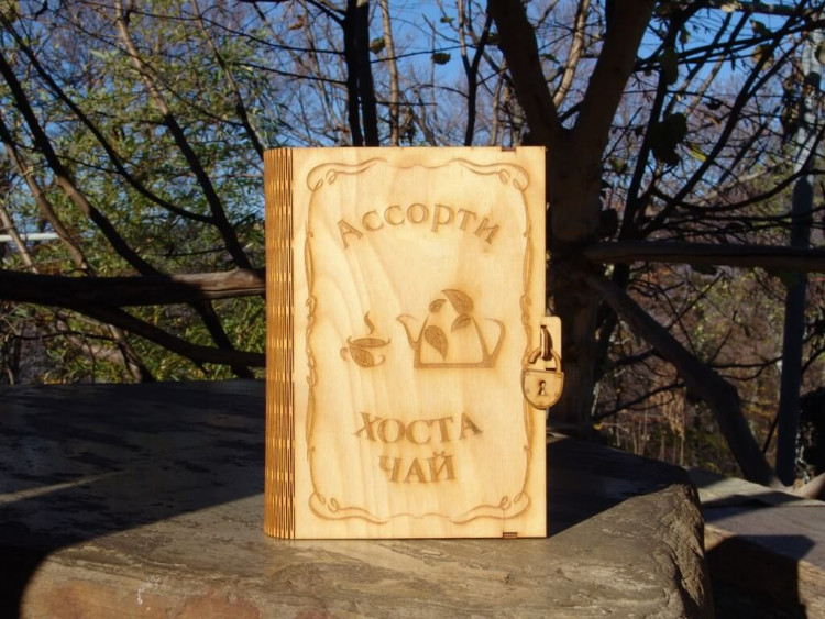 Хоста Чай Ассорти №3 в деревянной шкатулке (4 вида) 160 гр