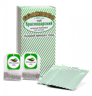Краснодарский чай зелёный классический «Отборный» 25 пакетиков по 1,5 гр