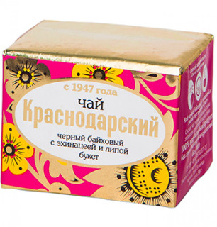 Краснодарский чай чёрный байховый с эхинацеей и липой «Букет» 50 гр