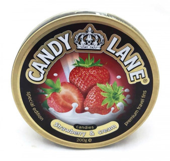 Фруктовые леденцы клубника со сливками Cady Lane 200 гр