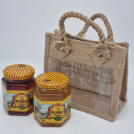 Набор медовый 2 банки в сумочке 500гр Набор медовый 2 банки в сумочке 500гр
