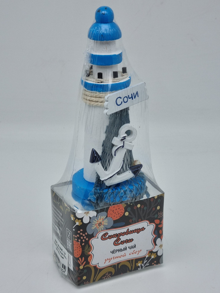 Чай черный ручной сбор 35гр с сувениром маяк