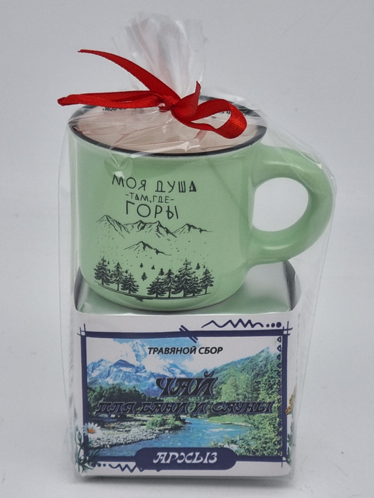 Краснополянский чай "для сауны и бани" 40гр + кружка мини Архыз