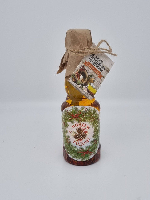 Масло подсолнечное со специями 250мл с новым годом Масло подсолнечное со специями 250мл с новым годом