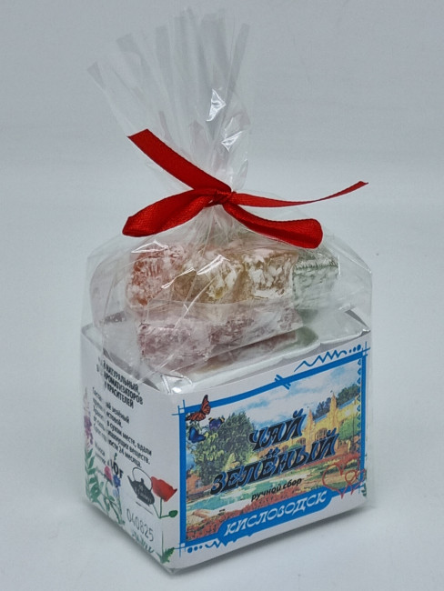 Чай зеленый ручной сбор 40гр +лукум 50гр Кисловодск