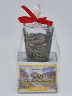 Краснополянский чай "Перевальный" 40гр Архыз с сувениром стопка Краснополянский чай "Перевальный" 40гр Архыз с сувениром стопка