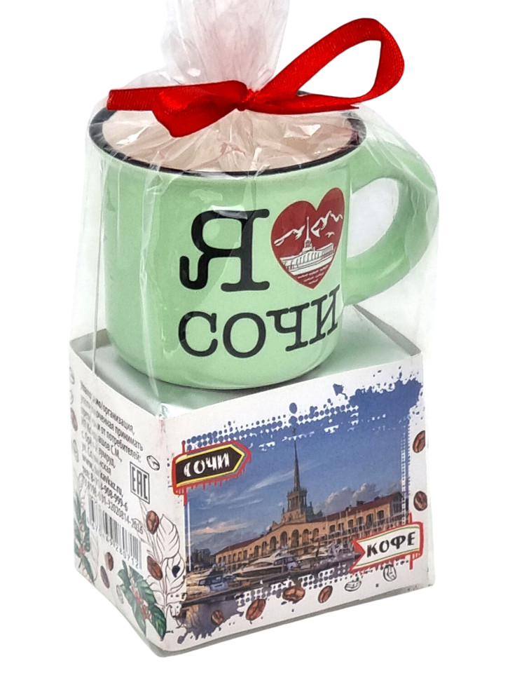 Кофе 100гр Сочи с кружкой мини и лукумом