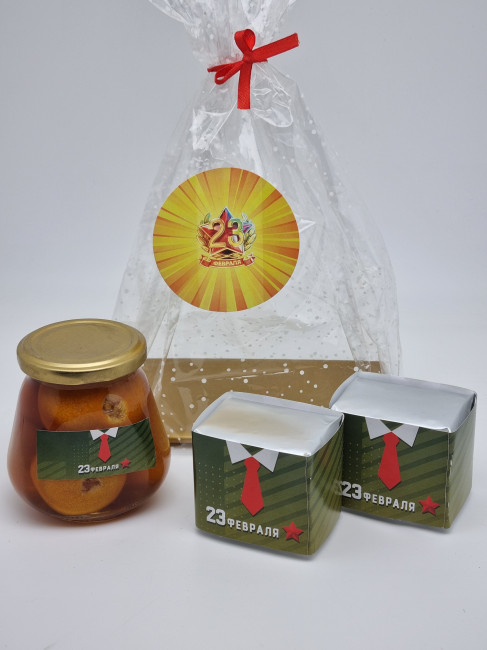 Набор чай черный, зеленый и варенье мандарин с 23 февраля Набор чай черный, зеленый и варенье мандарин с 23 февраля