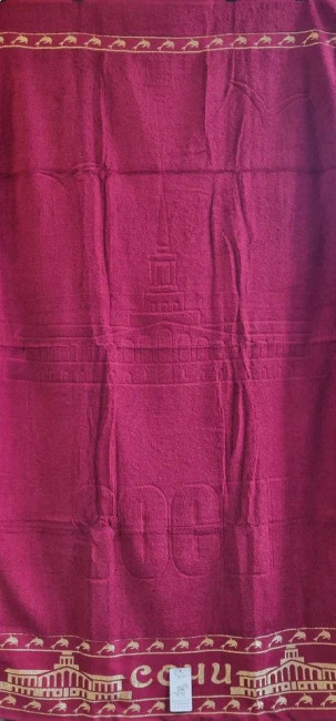 Аксессуар пляжный "Сочи" бордовое 70/140