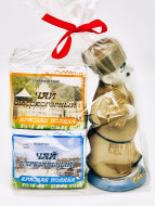 Набор Красная поляна чай перевальный 40гр+чай высокогор. 40гр и сувенир коллекционный фарфор Джигит