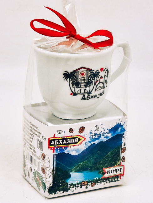 Кофе 100гр Абхазия с кружкой мини и лукумом