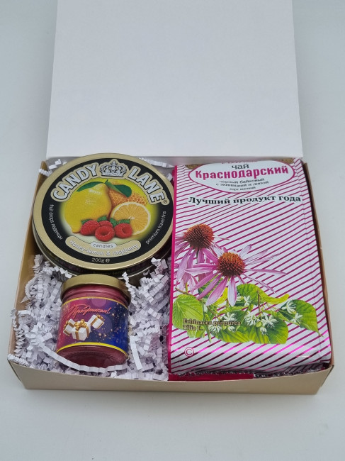 Набор 560 Праздничный чай, леденцы, и мед лучший подарок