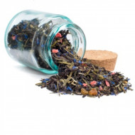 Смесь черный и зеленый чай "Клубника в шампанском" 100гр Смесь черный и зеленый чай "Клубника в шампанском" 100гр