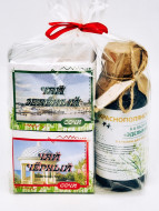 Набор Сочи чай черный р/с 35гр + чай зеленый р/с 40гр и бальзам Краснополянские травы