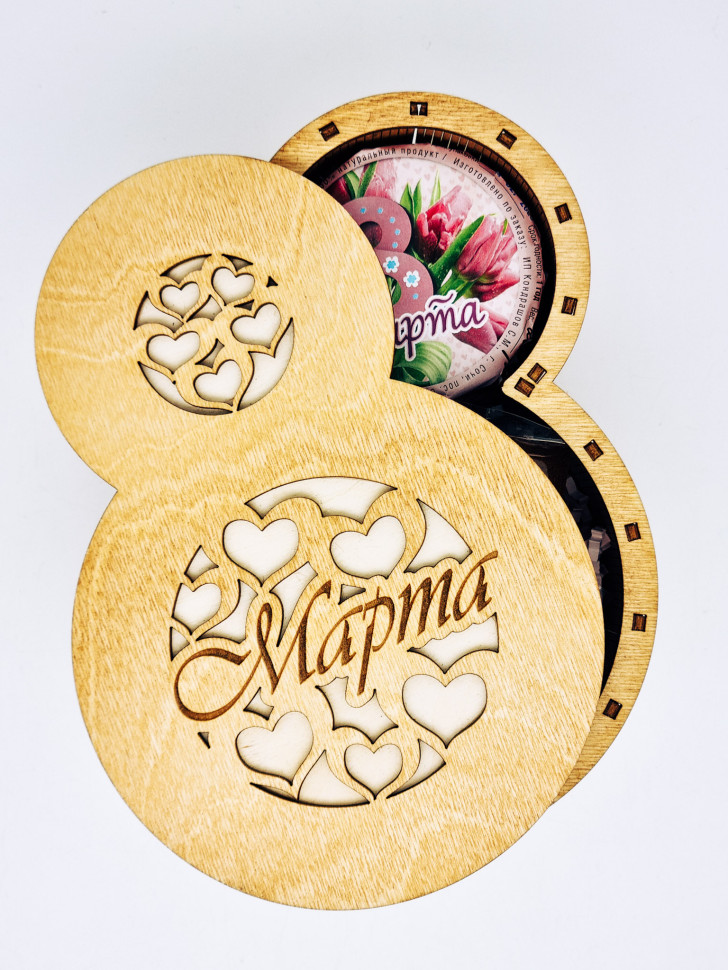 Подарочный набор с 8 марта в матрешке чай черный 25гр, зеленый 30гр, кофе 40гр, мед микс манго 170гр