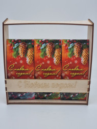 Набор 386 кофе, чай, лукум с новым годом