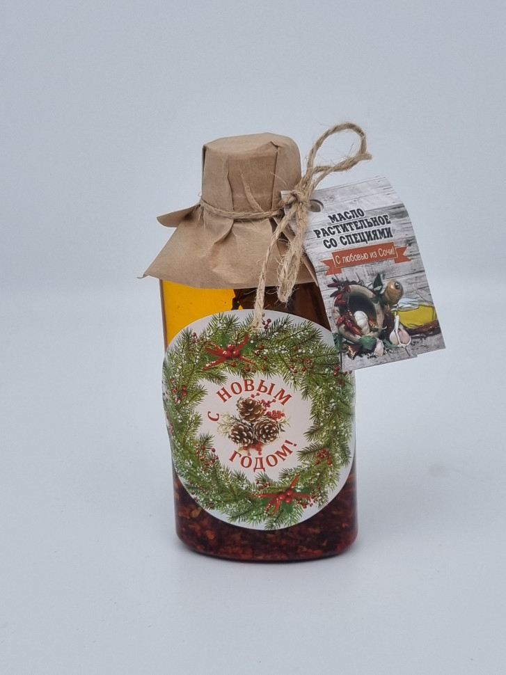 Масло подсолнечное со специями 200мл с новым годом