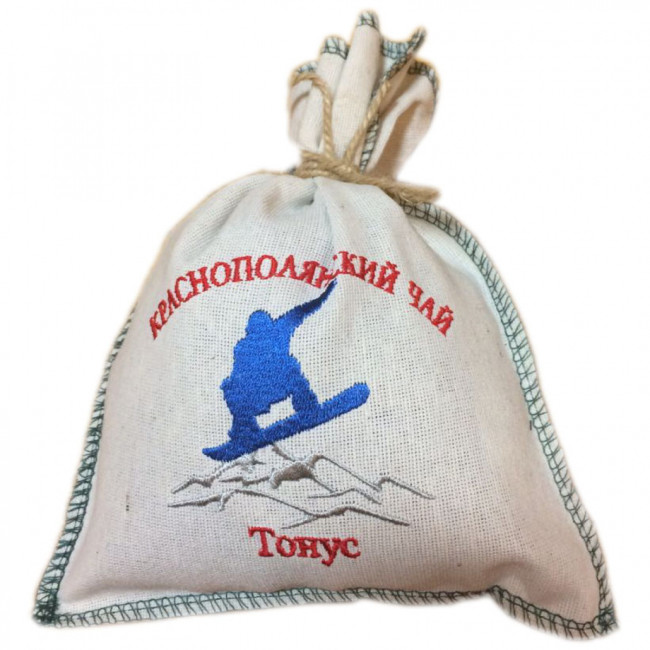 Чай Краснополянский сноубордист в сувенирном мешке 100гр Чай Краснополянский сноубордист в сувенирном мешке 100гр