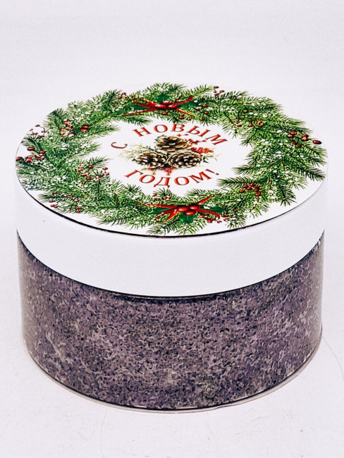 Скраб соляной натуральный Золотая Мацеста "Лаванда" 300гр с новым годом