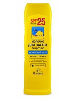Молочко для безопасного загара SPF 25 125 мл Флоресан