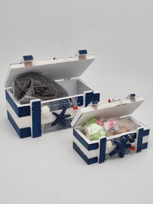 Набор №2 из 2 шкатулок с черным чаем ручной сбор 100гр и сладости ассорти 100гр