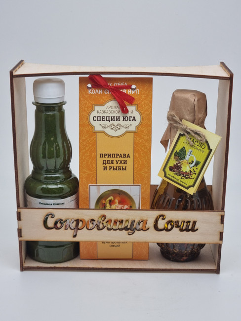 Ассорти для рыбы "Соус, специи специй, масло со специями" №3 лучший подарок