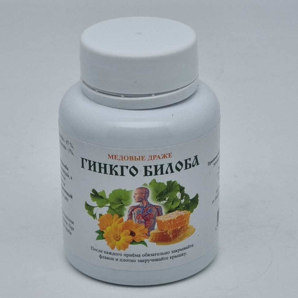 Драже медовое ГИНКГО-БИЛОБА 90гр