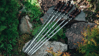 Шампура 6шт ручка сучок 50см