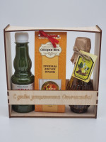 Подарочный набор с 23 февраля для рыбы "Соус, специи специй, масло со специями" №3