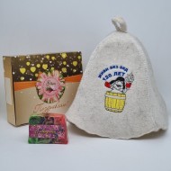 Набор для бани "Живи без бед 120 лет" с 8 марта