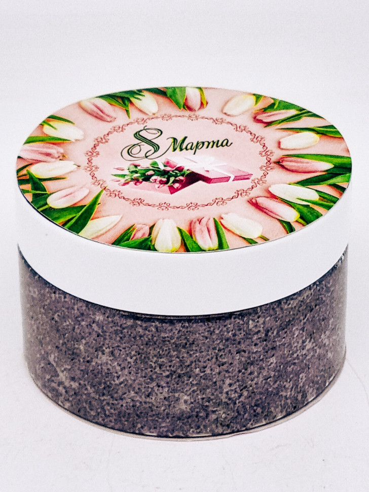 Скраб соляной натуральный "Лаванда" с 8 марта Золотая Мацеста 300гр