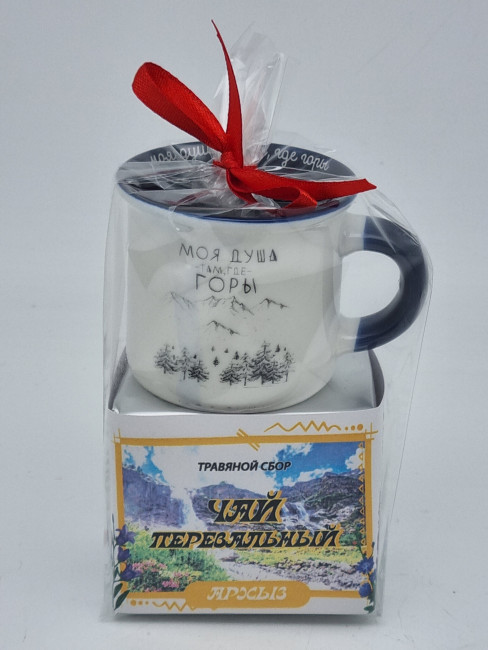 Краснополянский чай "Перевальный" 40гр + кружка мини Архыз