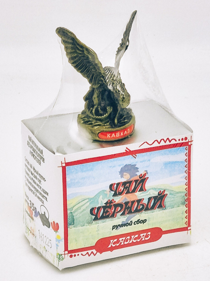 Чай черный ручной сбор 35гр Кавказ с сувениром орел средний