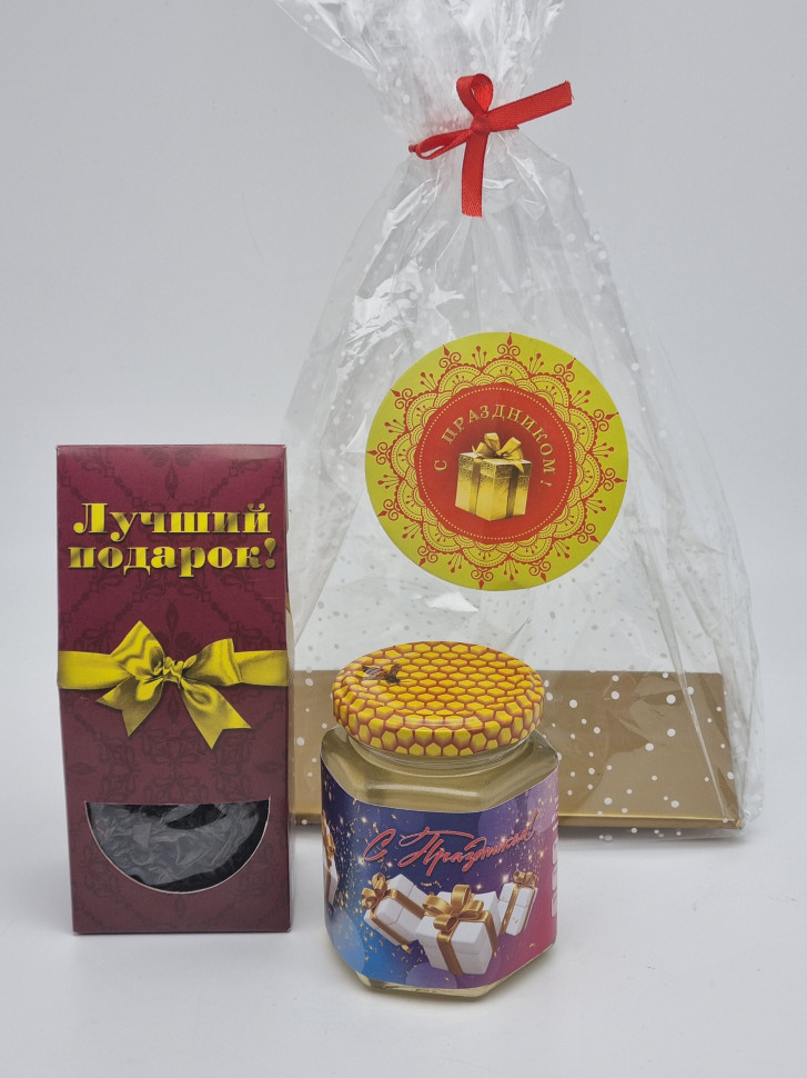 Набор 191 Праздничный чай и мед лучший подарок
