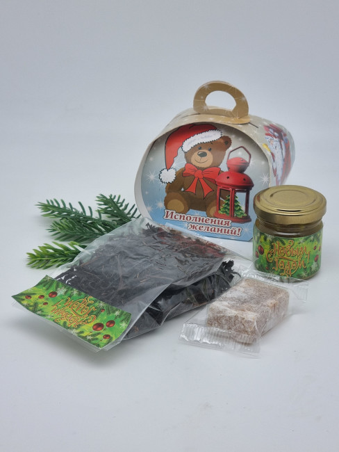 Набор 86 ассорти черный чай, варенье экзотик и мальбан с Новым годом