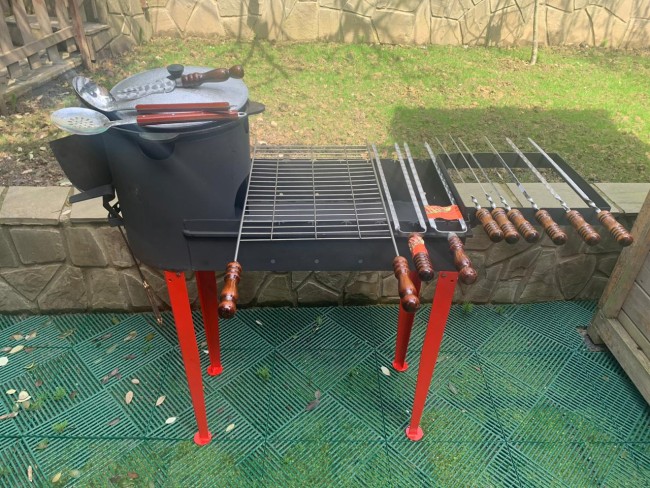 Разборный мангал - печь на 12л комплект №7 Разборный мангал - печь на 12л комплект №7