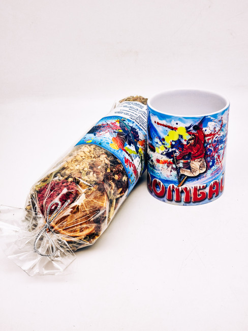 Чай Домбай сноубордист 100гр с кружкой