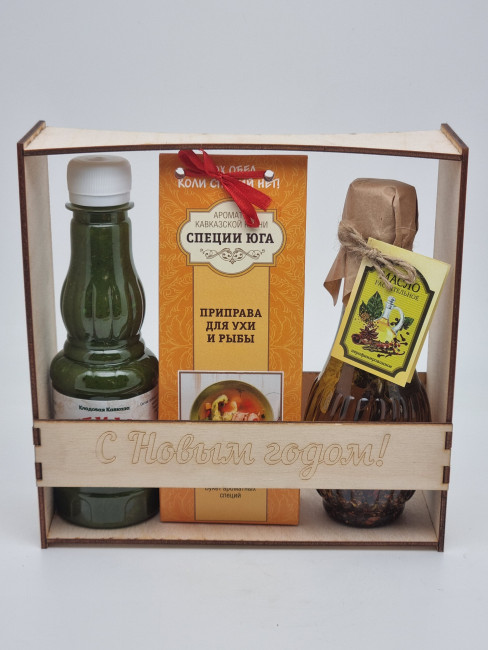 Ассорти для рыбы "Соус, специи специй, масло со специями" №3 с новым годом