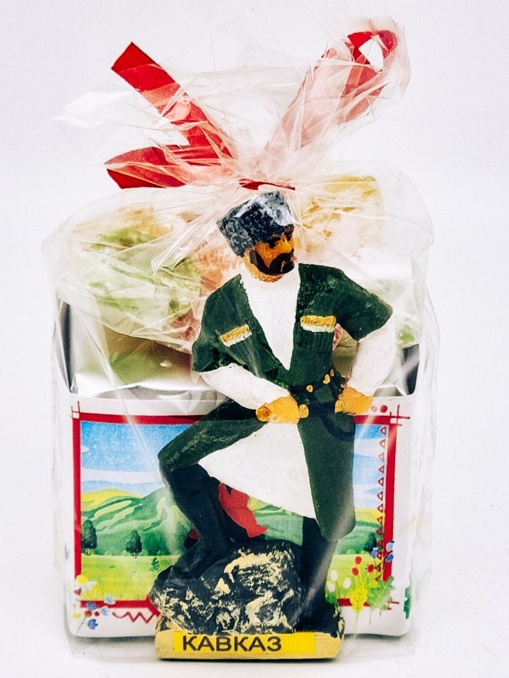 Чай черный ручной сбор 35гр +лукум 50гр Кавказ с магнитом