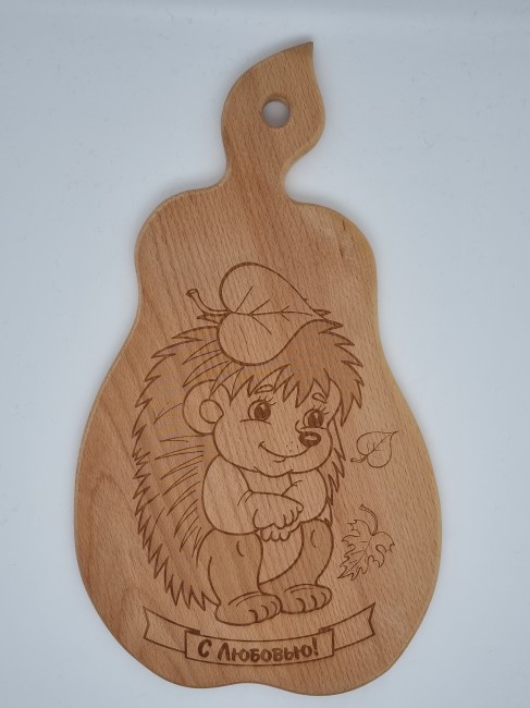 Доска разделочная буковая груша С любовью Доска разделочная буковая груша С любовью