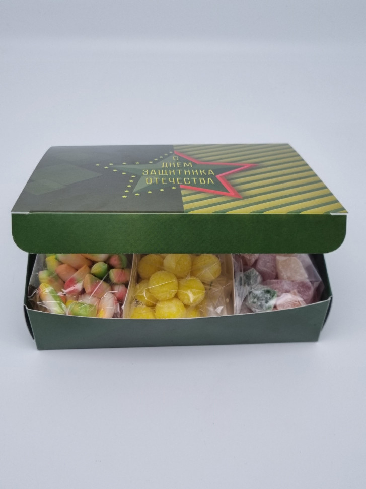 Подарочный набор сладостей ассорти с 23 февраля 6 видов