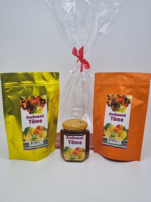 Набор чай, мармелад, мед Любимой тете